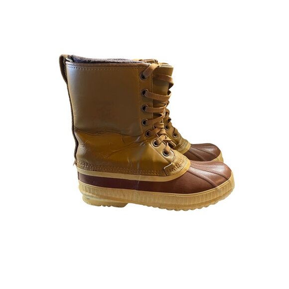Sorel Women's Winter Boots Size 10 Brown Leather Rubber Waterproof Made In Canad - Picture 3 of 7